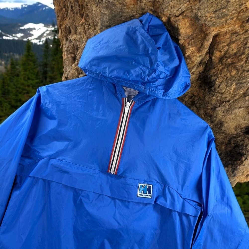 Helly Hansen Jacket Youth‎ 10-12 Vintage Windbreaker Rain Coat Anorak Pullover